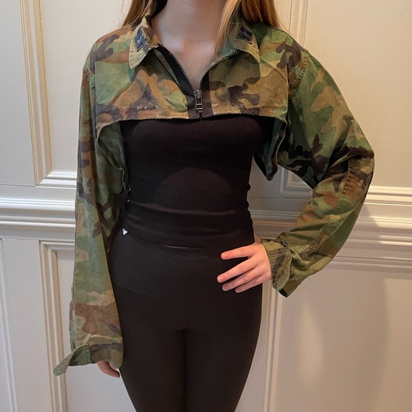 Vintage Furst of a kind NWT shrug camo top one size fits all handmade - Picture 3 of 11